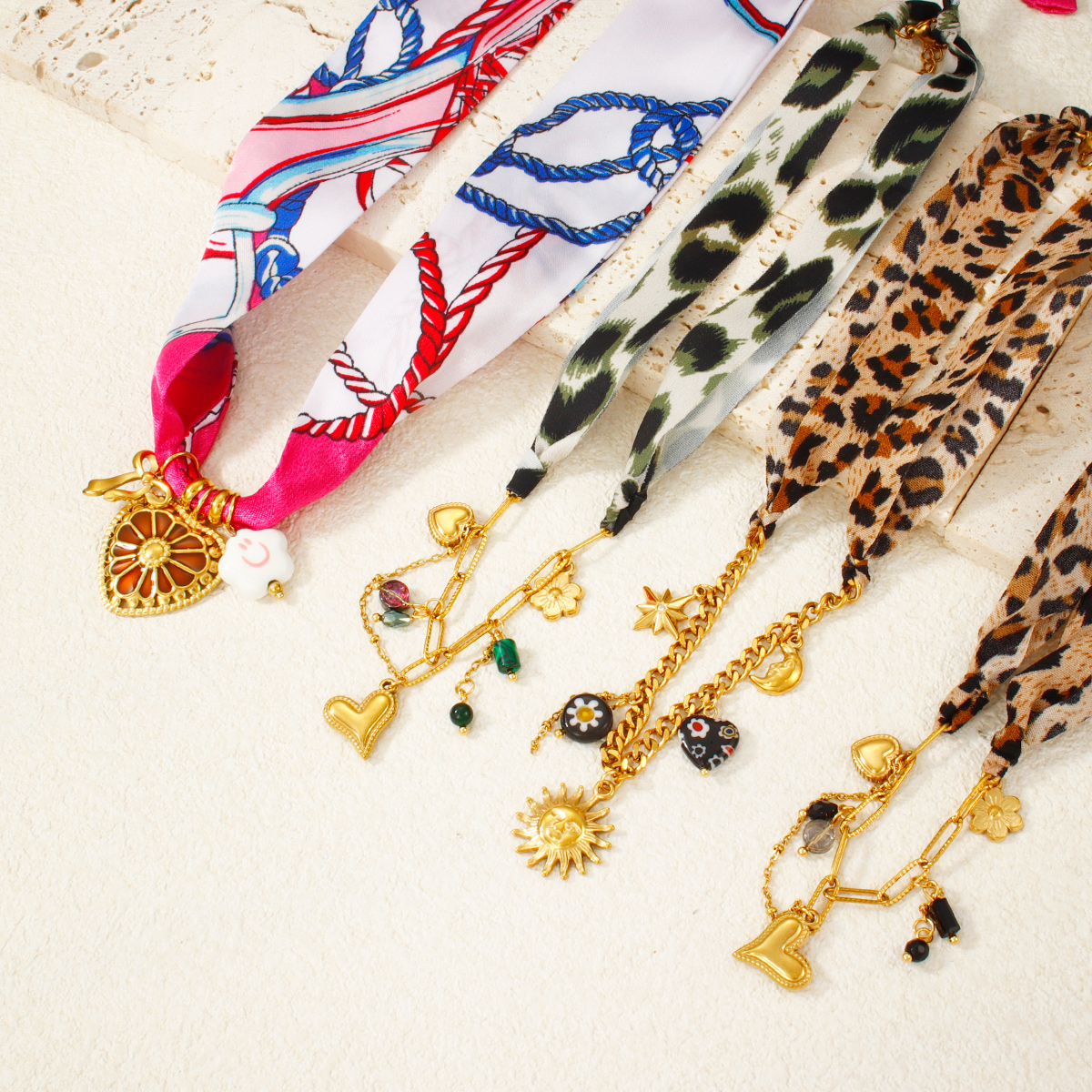 镀金不锈钢个性化时尚围巾项链